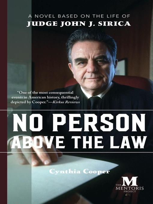 Title details for No Person Above the Law by Cynthia Cooper - Available